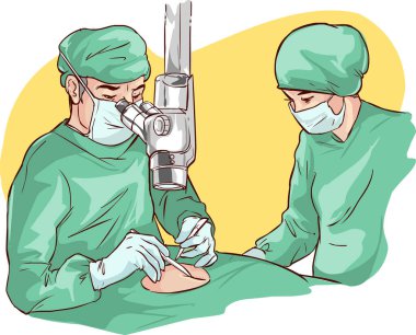 Vector illustration of a surgeon