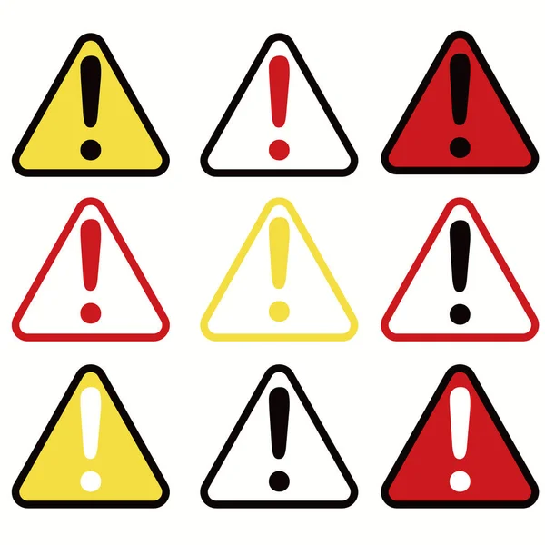 Niebezpieczeństwo znak, znak, ostrzegawczy Uwaga znak. Niebezpieczeństwo ostrzeżenie uwagi ikona. — Wektor stockowy