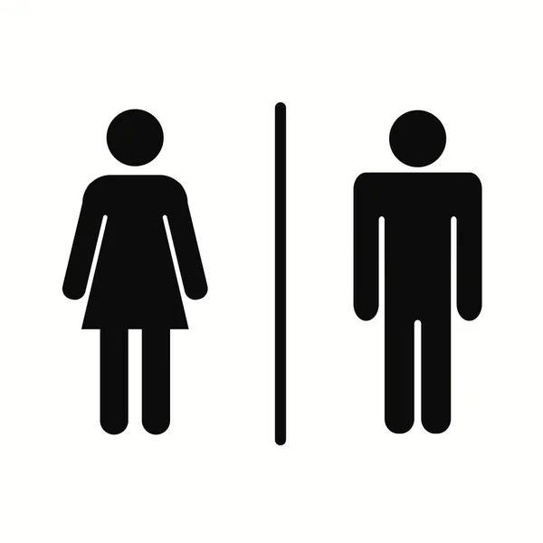 Teckenikon för toaletter. Toaletter ikonen Unisex.Toalett symbol — Stock vektor