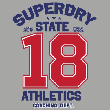 Yaratıcı tişört grafik tasarımı, baskı damgası, New York sporları tipografi amblemi, Vektör illüstrasyonu