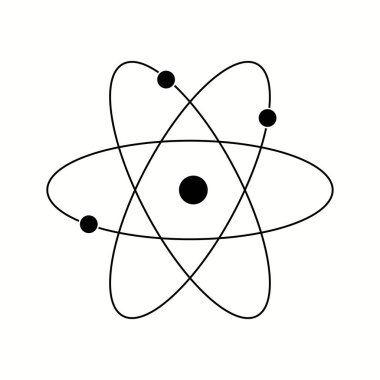 Atom Simgesi Sembol Vektör Çizimi