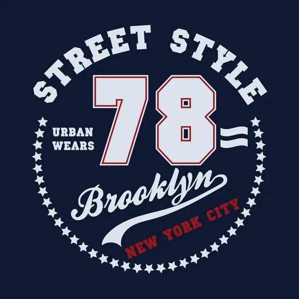Nyc Brooklyn Street Style Vector Illustration — 图库矢量图片