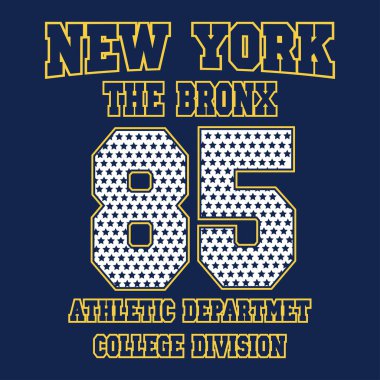 Bronx typography tee grafik tasarımı t-shirt, vektör illüstrasyonu