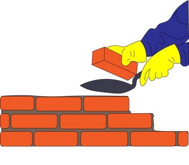 İnşaatçılar inşa eder, işçiler tuğla döşerler