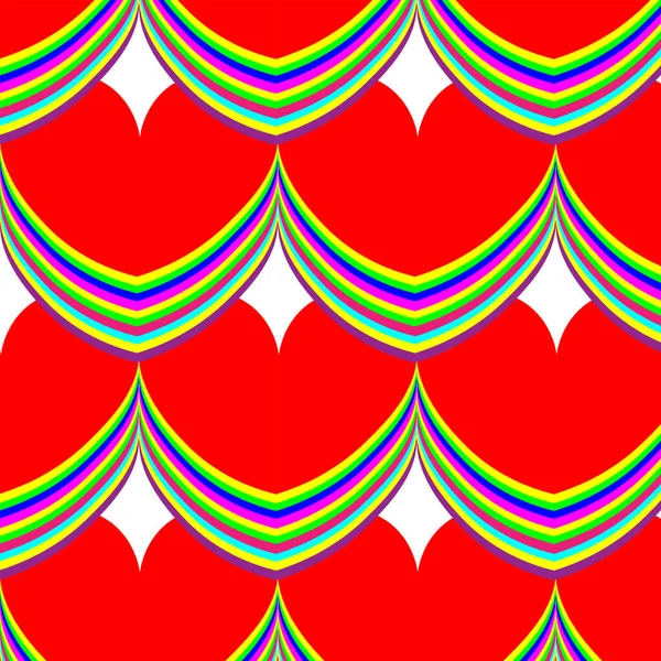 Patern Multicolored Hearts White Background — Stock Photo, Image