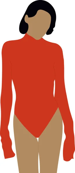 Girl Red Swimsuit — Foto Stock