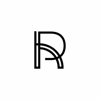 Herhangi bir marka etiketi için uygun basit tasarım logosu çizimi