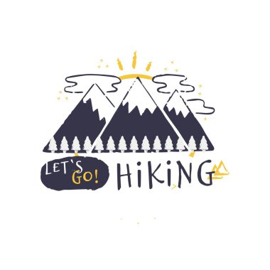 Camping or climbing themed vector design suitable for company logos in the field of nature