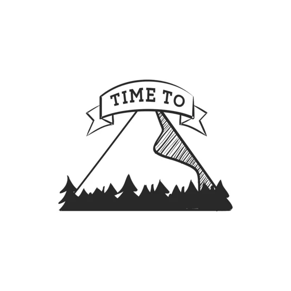 Camping Lub Wspinaczka Tematyczne Wektor Projekt Nadaje Się Logo Firmy — Wektor stockowy