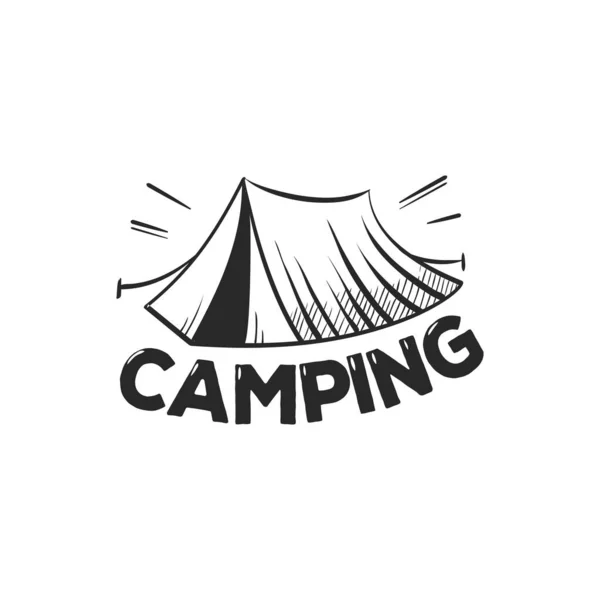 Diseño Vectorial Temático Camping Escalada Adecuado Para Logotipos Empresa Campo — Vector de stock