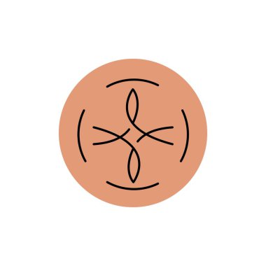 Güzellik, bitkisel ve doğal tema basit vektör tasarımı