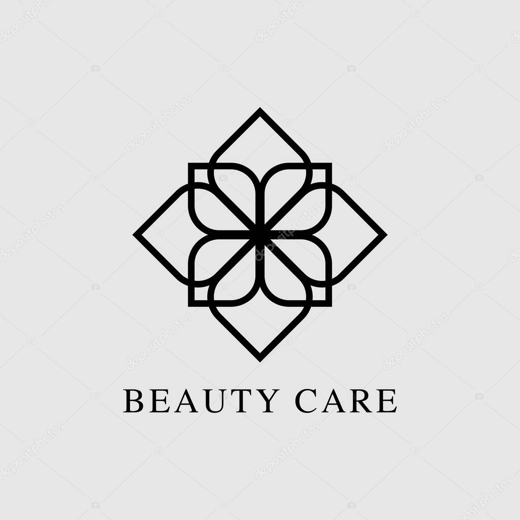 Beauty, herbal and natural theme simple vector design