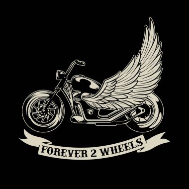 Otomotiv şirketlerinde marka logoları için uygun bir motosiklet temalı vektör tasarımı