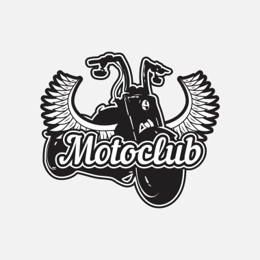 Otomotiv şirketlerinde marka logoları için uygun bir motosiklet temalı vektör tasarımı