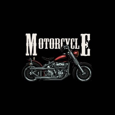 Otomotiv şirketlerinde marka logoları için uygun bir motosiklet temalı vektör tasarımı