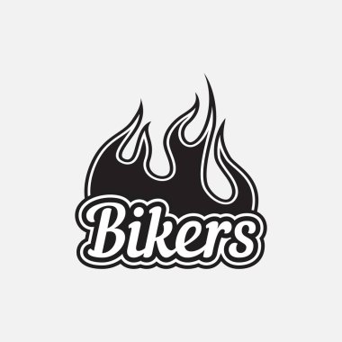 Otomotiv şirketlerinde marka logoları için uygun bir motosiklet temalı vektör tasarımı