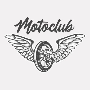 Basit motosiklet temalı vektör tasarımı