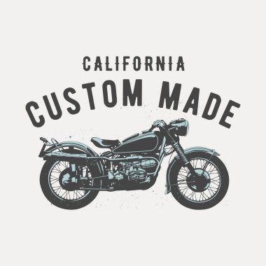 Basit motosiklet temalı vektör tasarımı