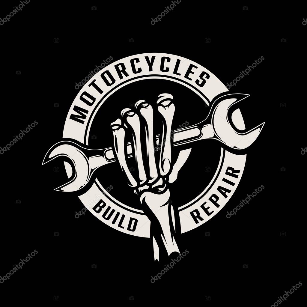 Simple motorbike themed vector design
