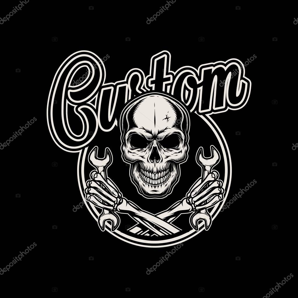 Simple motorbike themed vector design