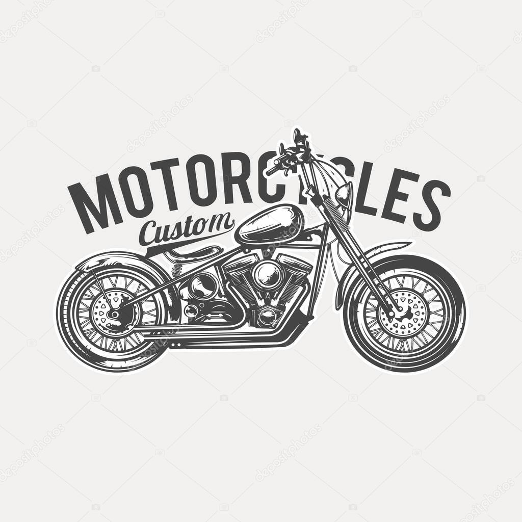 Simple motorbike themed vector design