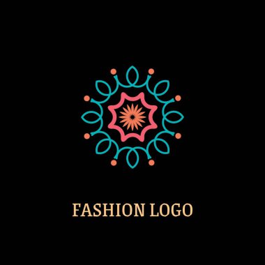 Moda temalı basit vektör logosu tasarımı