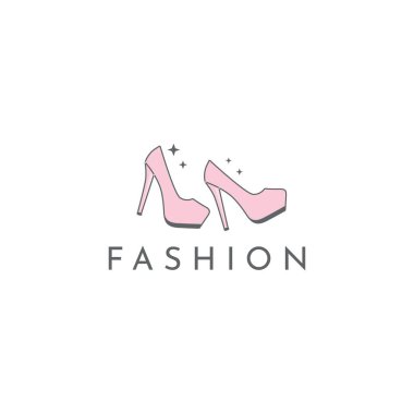 Moda temalı basit vektör logosu tasarımı