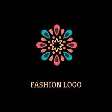 Moda temalı basit vektör logosu tasarımı