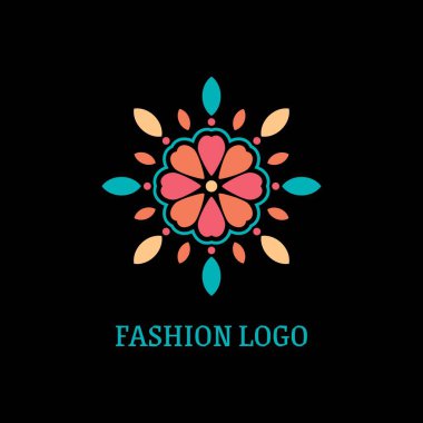 Moda temalı basit vektör logosu tasarımı
