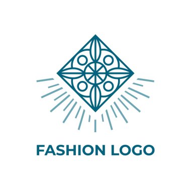 Moda temalı basit vektör logosu tasarımı