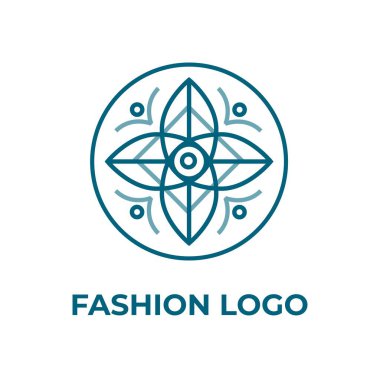 Moda temalı basit vektör logosu tasarımı