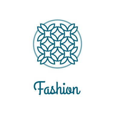 Moda temalı basit vektör logosu tasarımı
