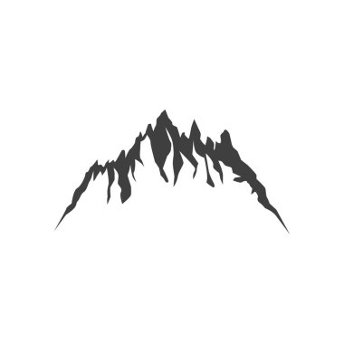 Beyaz arkaplanda basit dağ temalı vektör tasarımı