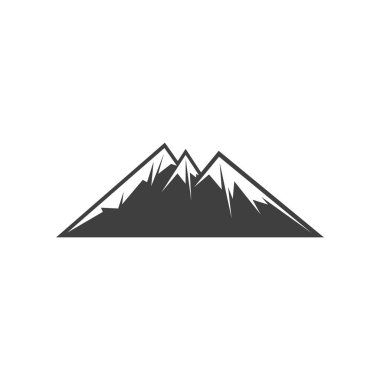 Simple mountain themed vector design on white background