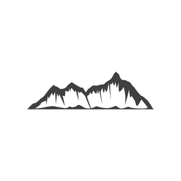 Diseño Simple Vectores Temáticos Montaña Sobre Fondo Blanco — Vector de stock