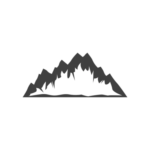 Simple Mountain Themed Vector Design White Background — Image vectorielle