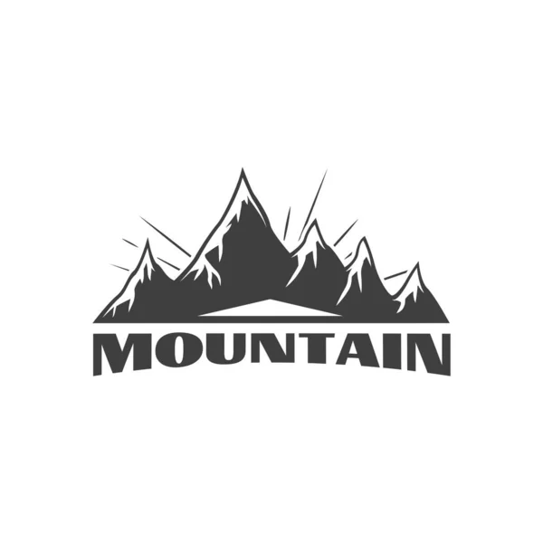 Simple Mountain Themed Vector Design White Background — Stockvektor