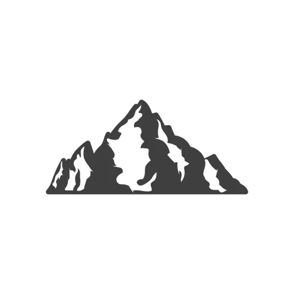 Diseño Simple Vectores Temáticos Montaña Sobre Fondo Blanco — Vector de stock