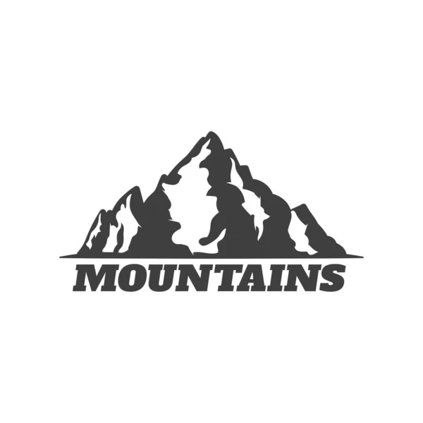 Simple Mountain Themed Vector Design White Background — стоковый вектор