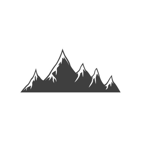 Simple Mountain Themed Vector Design White Background — Stockvektor