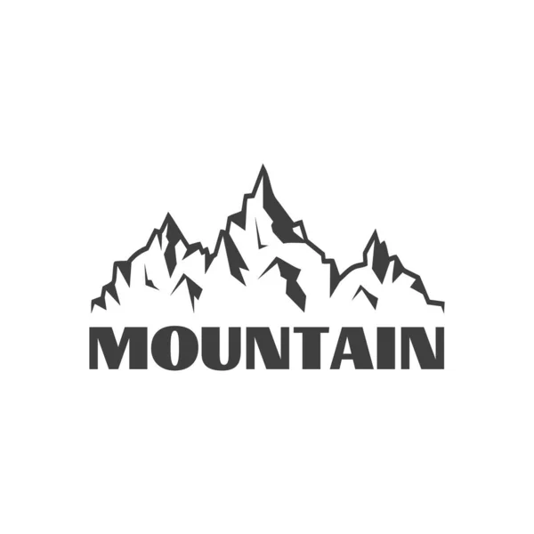 Simple Mountain Themed Vector Design White Background — Stockvektor