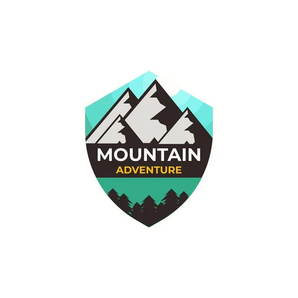 Simple Mountain Themed Vector Design White Background — Stockvektor