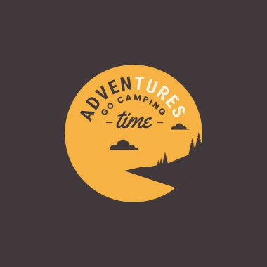 Basit dağ temalı vektör tasarımı