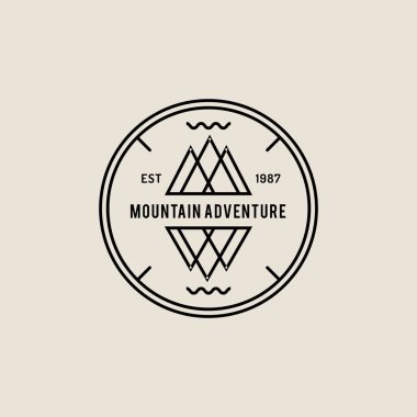 Basit dağ temalı vektör tasarımı