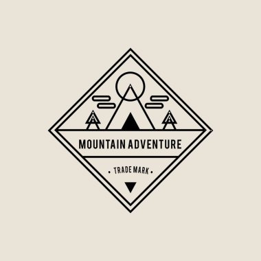 Basit dağ temalı vektör tasarımı