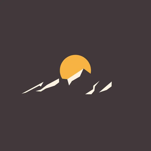 Simple Mountain Themed Vector Design — Image vectorielle