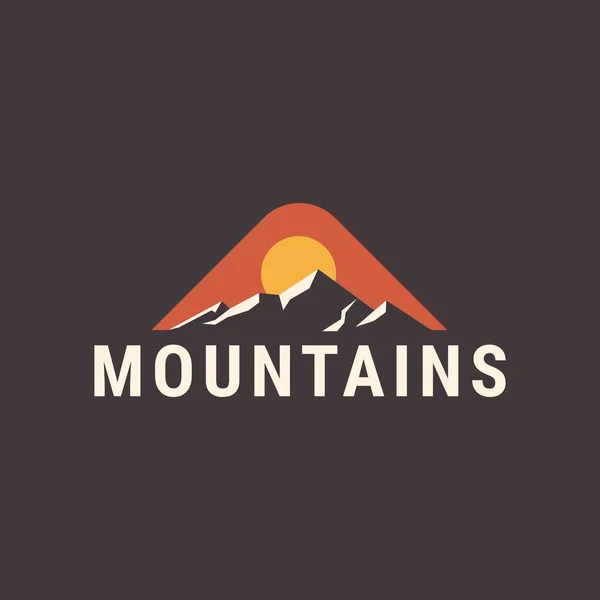 Simple Mountain Themed Vector Design — Wektor stockowy