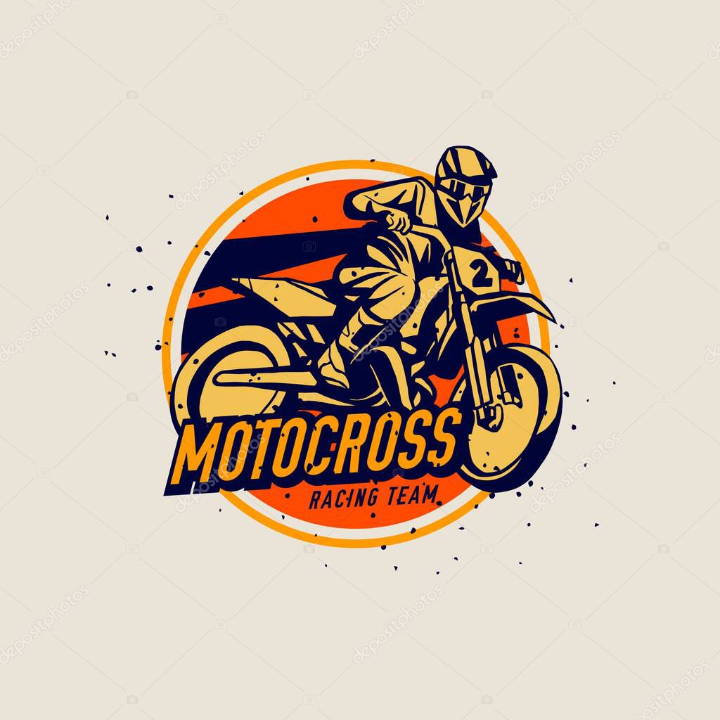 Motorcycle-themed vector design is suitable for use in all print media, etc.