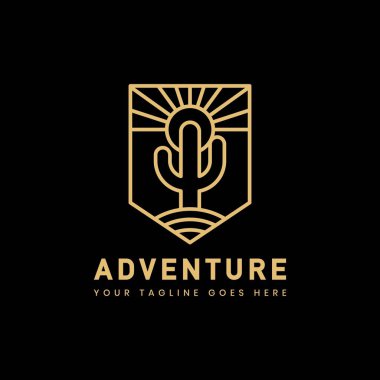 Yazdırma ortamında olduğu gibi ihtiyaçlar için uygun macera / kamp temalı vektör tasarımı