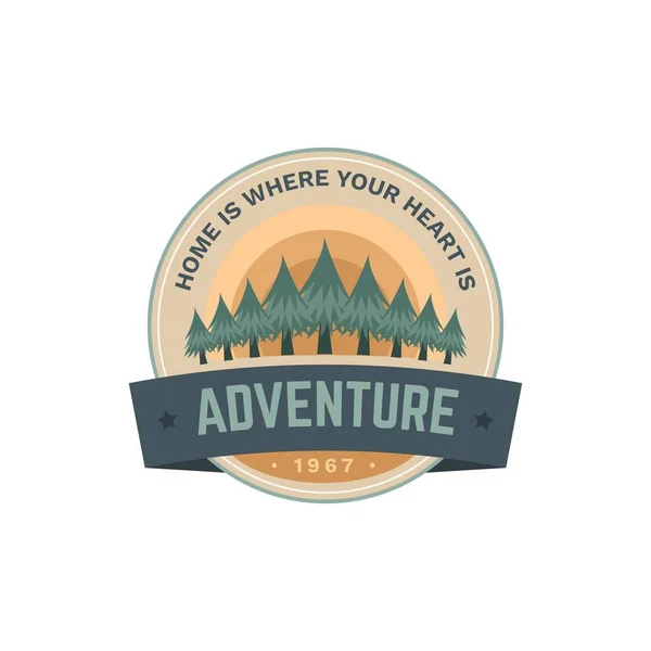 Abenteuer Camping Themen Vektor Design Für Bedürfnisse Wie Printmedien Usw — Stockvektor